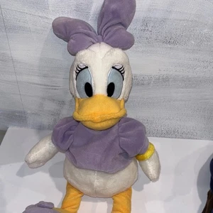 Disney Store Gänseblümchen Ente 18 Zoll Plüsch lila Schleife Kleid Stofftier Kind weich süß Spaß - Bild 1 von 9