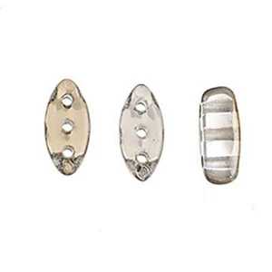 Crystal Bronze Capri, Cali Beads, 3x8mm, 3 hole, 5g (approx 30-31 beads) (cal16) - Picture 1 of 1