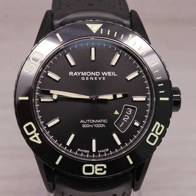 Reloj automático de buceo Raymond Weil 2760 para hombre 42 mm acero cerámico negro con caja Foto 1 de 4