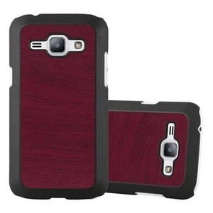 Funda para Samsung Galaxy J1 2015 Carcasa Rígida Protección Teléfono Cubierta Madera - Imagen 1 de 31