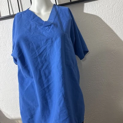 Blusa esfoliante Scrub Zone unissex 1 bolso gola V azul royal extra grande: Bevill State  - Imagem 1 de 3