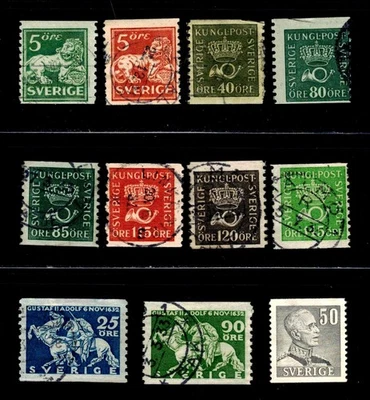 Sweden Scott #116-439 Used 1920-1952 Stamp Collection Lot All Different - Image 1 of 2