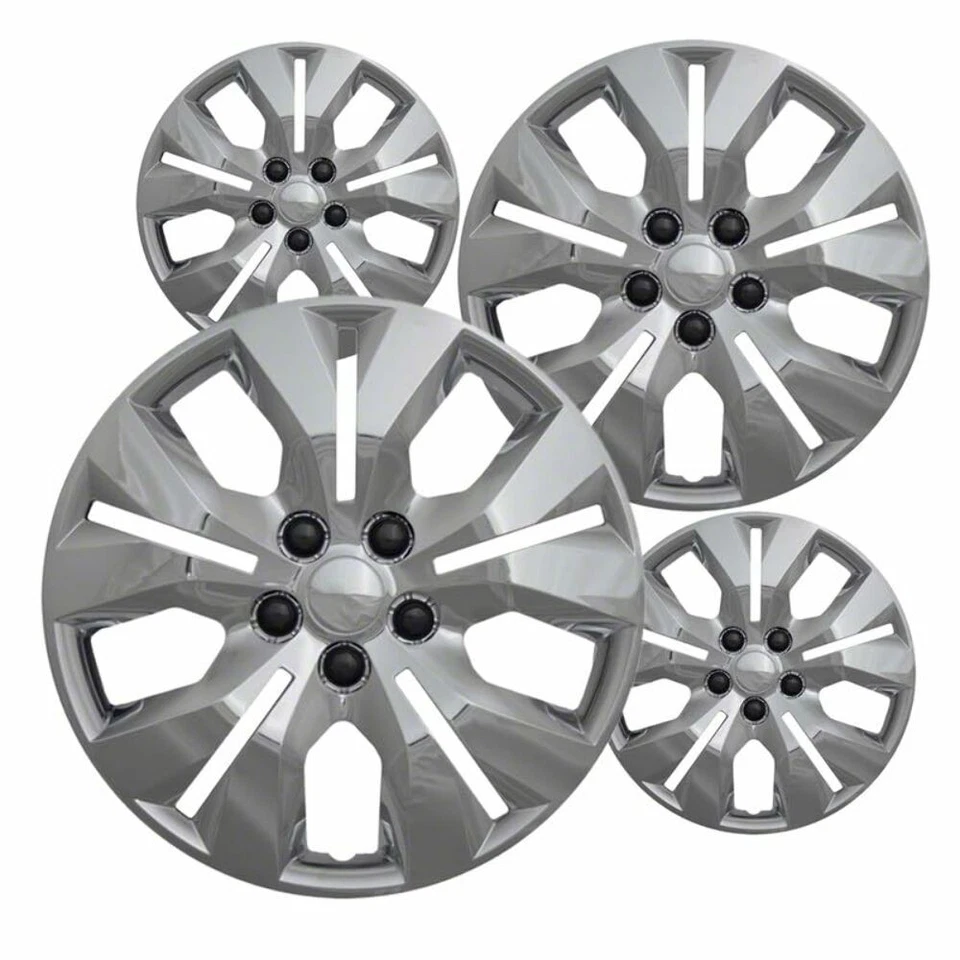 Set of 4 Hubcaps 16 inch Chrome ABS Wheel Covers for 2012 - 2015 Chevrolet Cruze - Image 1 of 4
