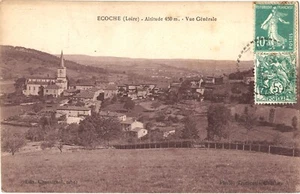 ECOCHE 42 Église CPA écrite à Mme Mr LOLLIER 7 rue Belfort Rousse Lyon 1925 RARE - Picture 1 of 2