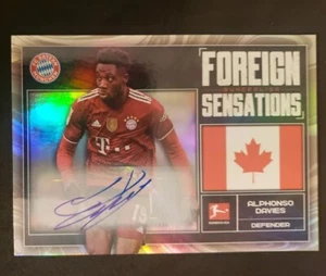 2021-22 Topps Bundesliga Alphonso Davies Foreign Sensations Auto Autograph  - Picture 1 of 2