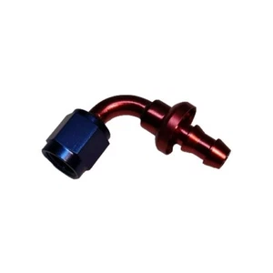 3/4 HOSE BARB TO 12AN FEMALE 90 DEGREE HOSE ADAPTER RED/BLUE - Picture 1 of 1