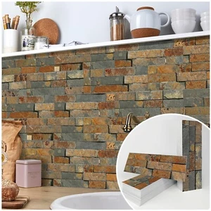 TUOKING 3-Pieces Peel and Stick Backsplash Tiles for Kitchen 4"x 12" PVC Self... - Picture 1 of 7