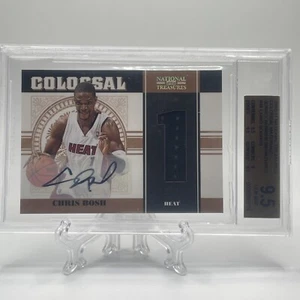 2010-11 National Treasures Chris Bosh Jersey Number Signatures #4/10 BGS 9.5 - Picture 1 of 2