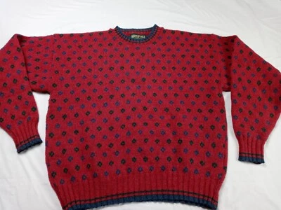 Suéter Pullover American Eagle Vintage Años 80 Para Hombre Rojo/Azul XL Hecho en EE. UU. Tejido Foto 1 de 4