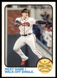 Austin Riley 2022 Topps Heritage NL Postseason Walk-Off Card #205 San Francisco - Picture 1 of 2