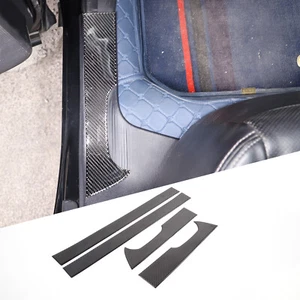 Carbon Fiber Exterior Door Sill Plate Guard Trim For Subaru Forester 2013-2018 - Picture 1 of 16