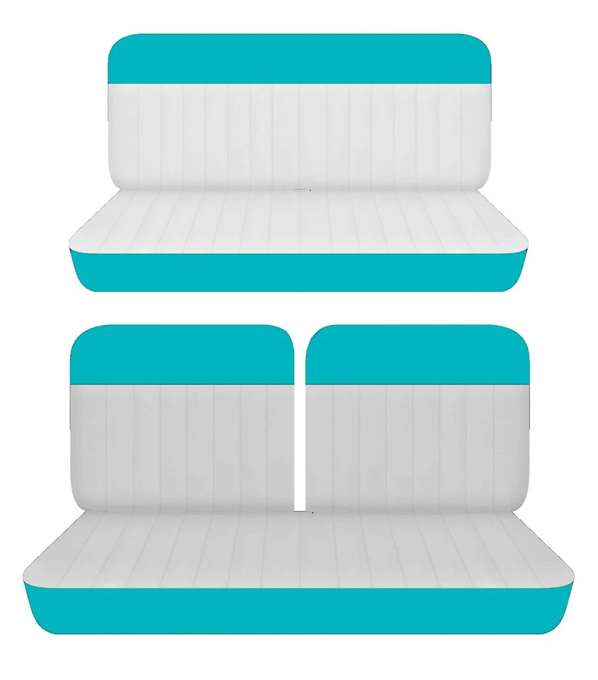 Se adapta a Pontiac Chieftain 1955 sedán de 2 puertas cubiertas de asiento delanteras 50-50 superiores y traseras Foto 1 de 1