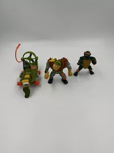3 Piece Vintage Teenage Mutant Ninja Turtle Cheapskate and 2 Action Figures - Picture 1 of 19