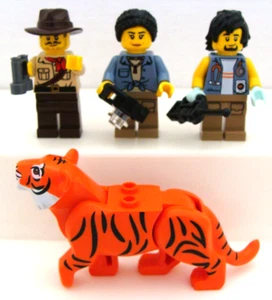 Lego Jungle Explorer Minifigura Lote De 3 Más Tigre Del Set 60426 - Imagen 1 de 10