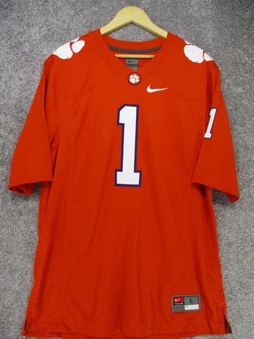 Nike NCAA Clemson Tigers #1 Jersey Mens L Orange Cover