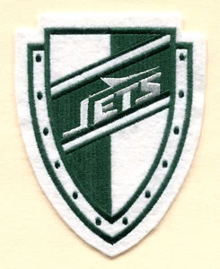 NEW YORK JETS NFL FOOTBALL VINTAGE 5" SHIELD LOGO TEAM PATCH - Picture 1 of 1