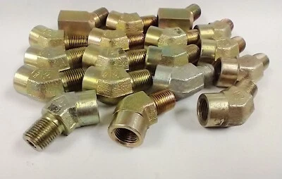 1/8" NPT TO 1/8" FNPT 45° STEEL ELBOW FITTINGS (LOT 18) 5503-02-02 - Image 1 of 2