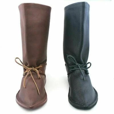 Римские саксонские ботинки викингов эпохи Возрождения средневековые туфли SCA LARP реконструкция драма 1 - Изображение 1 из 4