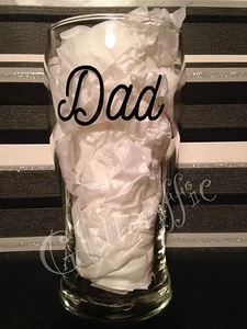 X10 Papá Hágalo Usted Mismo Calcomanía de Vinilo Negro Pegatina Día del Padre Brillo Vasos de Vino Idea de Regalo - Imagen 1 de 1