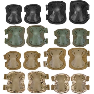 Tactical Military Quick Release Padded Airsoft Knee & Elbow Pads Set AC-478 - Picture 1 of 9