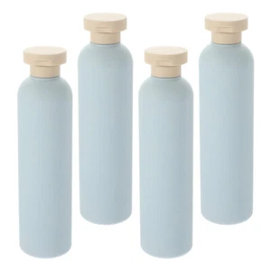 4 Pezzi Bottiglia Gel Doccia Lozione Dispenser Shampoo Bottiglie Ricaricabili Viaggio - Foto 1 di 12
