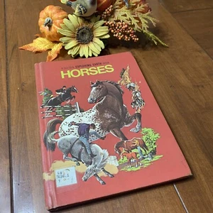 Vtg. Horses Book Golden Exploring Earth Book 1976 Golden Press Hard Cover 48 Pgs - Picture 1 of 11