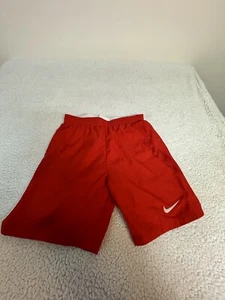 Nike Shorts Red White Dri-Fit Gym Youth Boy’s Size Medium - Picture 1 of 8