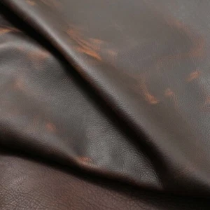 Full Grain Leather Sheets 4.5-5 oz,  Brown Distressed Leather Pieces - Picture 1 of 9