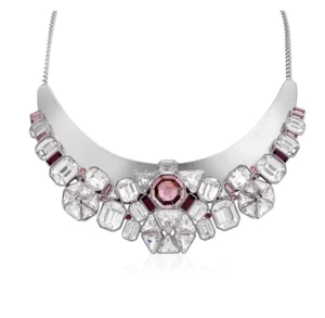 NEW SWAROVSKI DIANA CLEAR AND PINK CRYSTAL NECKLACE. 5141353. 100% AUTHENTIC - Picture 1 of 3