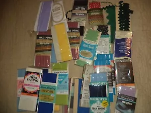 Vintage Nähpakete Nahtbindung Schrägband Zackenlitze Paspel 30 Stück - Bild 1 von 5