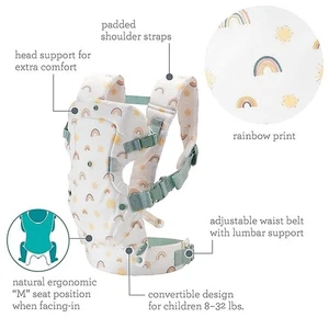 Infantino Flip Advanced 4-in-1 Carrier Ergonomic Convertible 8-32 lbs Rainbow - Picture 1 of 5
