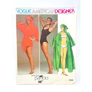 Vogue Pattern #1416, Anne Klein for Penfold Swimsuits & Cover, Sz 14 Uncut - Picture 1 of 2