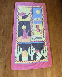 VTG Cotton Beach Towel Made In Brazil By The Cobra Company 54x27” Mexico Design - Picture 1 of 14