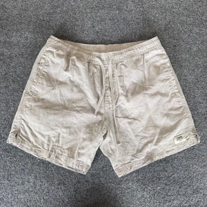 Katin Shorts Herren Medium Beige Leinenmischung Kordelzug Strand Freizeit - Bild 1 von 10