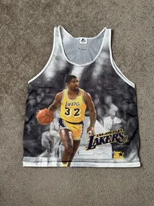 RARE 90’s Hot Starter Jersey Magic Johnson LA Lakers NBA Fanimation Tank, Size L - Picture 1 of 8