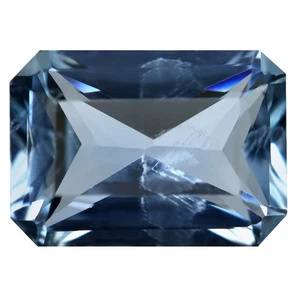 2.37 ct Impressive Octagon Cut (9.90 x 7.05 mm) Brazil Blue Natural Aquamarine - Picture 1 of 2