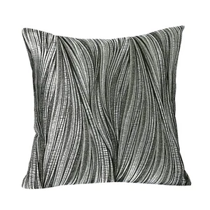 Tivoli Stripes Pattern, Polyester Jacquard Fabric, Suede Backing, Silver, 18 ... - Picture 1 of 2