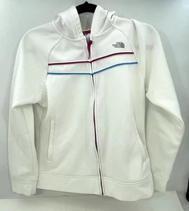 The North Face Girls Track Jacket Sz XL (18) White Full Zip Hooded Jacket - Picture 1 of 7