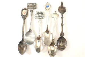 Collector Souvenir Spoons VARIOUS USA ATTRACTIONS Lot of 6 Small Vintage - Picture 1 of 24