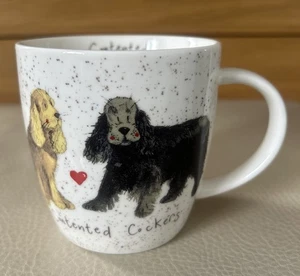 Queens by Churchill Alex Clark Delightful Dogs Contented Cockers Mug Cup Spaniel - Picture 1 of 9