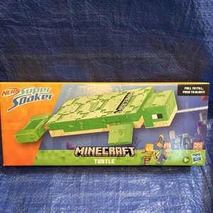 New Nerf Super Soaker Minecraft Turtle Water Blaster Outdoor Water Toys Ages 6+ - Picture 1 of 2