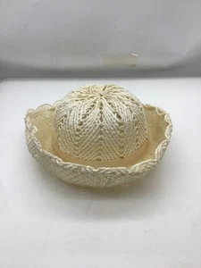 Vintage Evelyn Varon exklusiver Damen Strohhut mit beiger Schleife - Bild 1 von 7