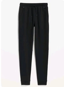 Old Navy Active Dynamic Fleece Jogger Pant Men Medium Black 4Way Stretch Tapered - Picture 1 of 5