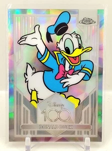 2023 Topps Chrome Disney 100 Years Donald Duck Silver Refractor SP Mickey B - Picture 1 of 2
