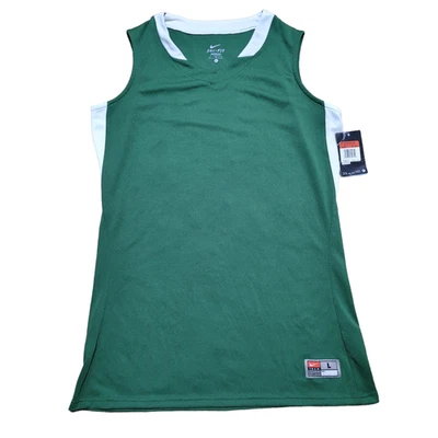 NWT Nike DRI-FIT Team Basketball Jersey L Women Green Practice Warmup - Image 1 of 4