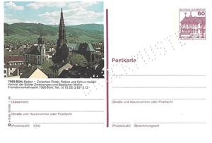 P 138 imagen postal patrón impreso 60 peniques B&S Bühl p3/36 ** - Imagen 1 de 1