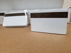 50 White LoCo Mag PVC Cards, CR80 .30 mil, 3 Track Magnetic Stripe USA Shipping - Picture 1 of 4