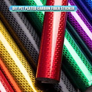 Color Changing Film Car Styling Decal PET Plated Carbon Fiber Sticker Cover Roll - Picture 1 of 38