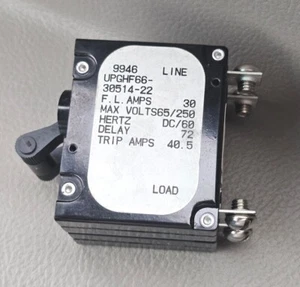 ONAN AIRPAX 30 AMP SCHUTZSCHALTER UPGHF66-30514-22. NEU - Bild 1 von 4