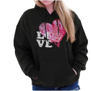 Cute Valentine's Day Heart Love Languages Womens Hooded Sweatshirts Hoodies - Picture 1 of 6